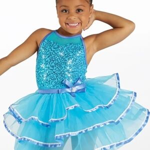 Sparkling Blue Kids Costume Dress